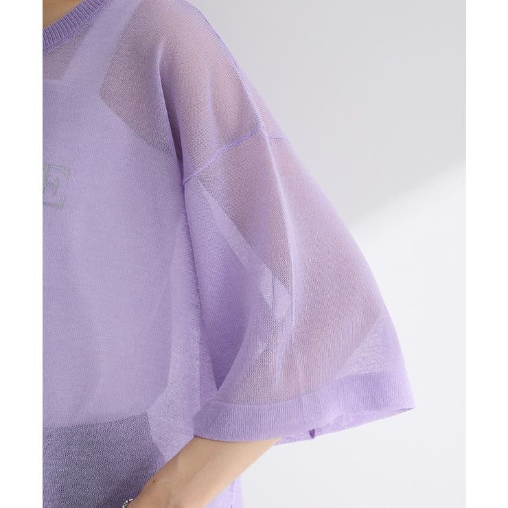 アソートロゴ半袖シアーニットプルオーバー | Green Parks  | 詳細画像9 