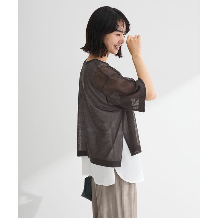 アソートロゴ半袖シアーニットプルオーバー | Green Parks  | 詳細画像15 