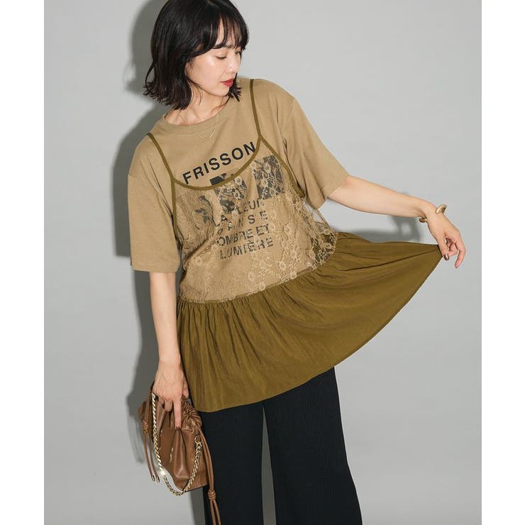 SET2点フォトＴシャツ+レースキャミビスチェ | Green Parks  | 詳細画像6 