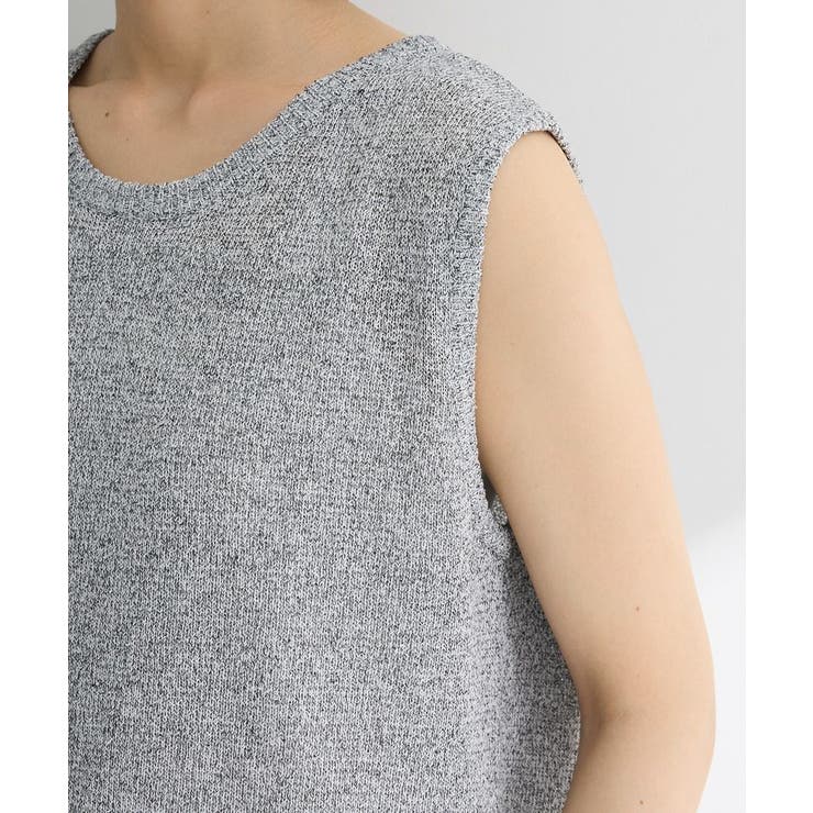 前後2way ミックスカラーノースリーブニット | Green Parks  | 詳細画像11 