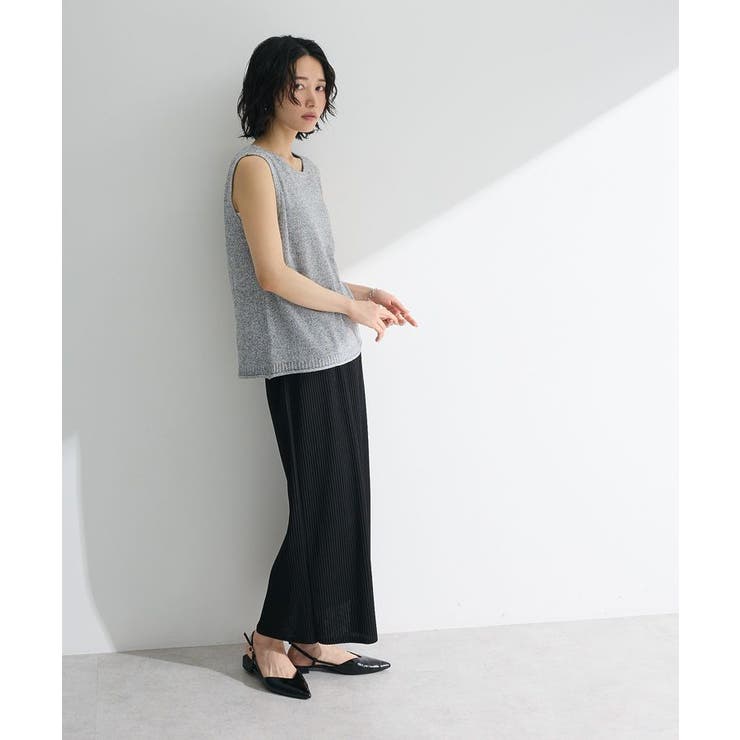 前後2way ミックスカラーノースリーブニット | Green Parks  | 詳細画像3 