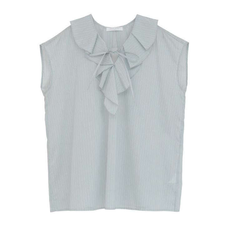 ノースリーブストライプフリルブラウス | Green Parks  | 詳細画像18 