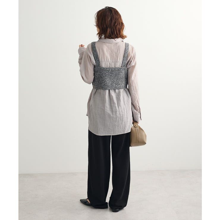 SET2点ラメシャギービスチェ+シャツ | Green Parks  | 詳細画像15 