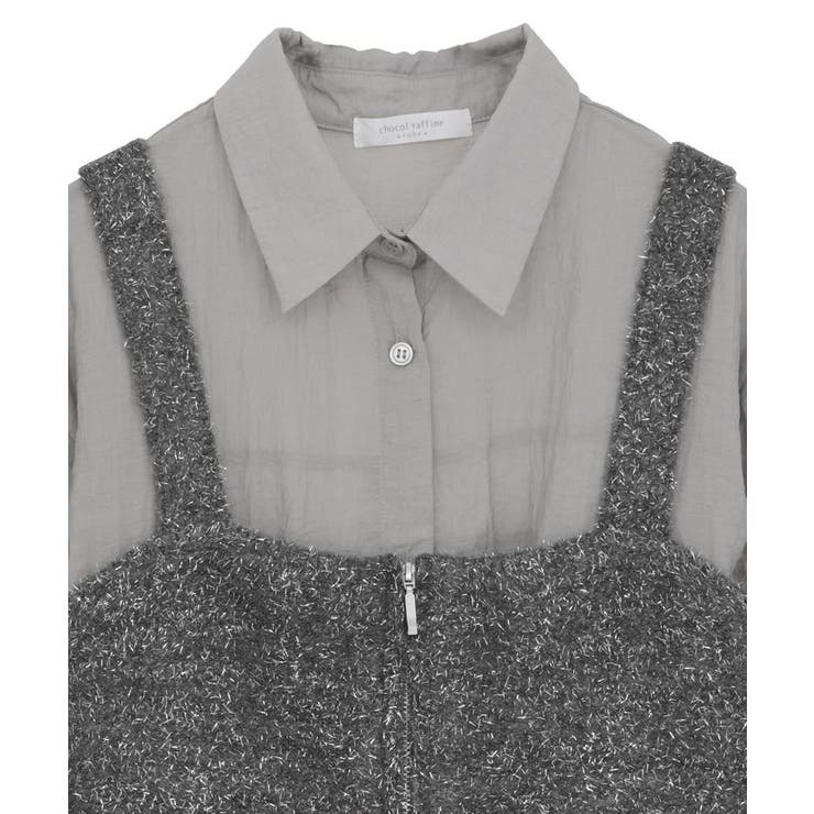 SET2点ラメシャギービスチェ+シャツ | Green Parks  | 詳細画像29 