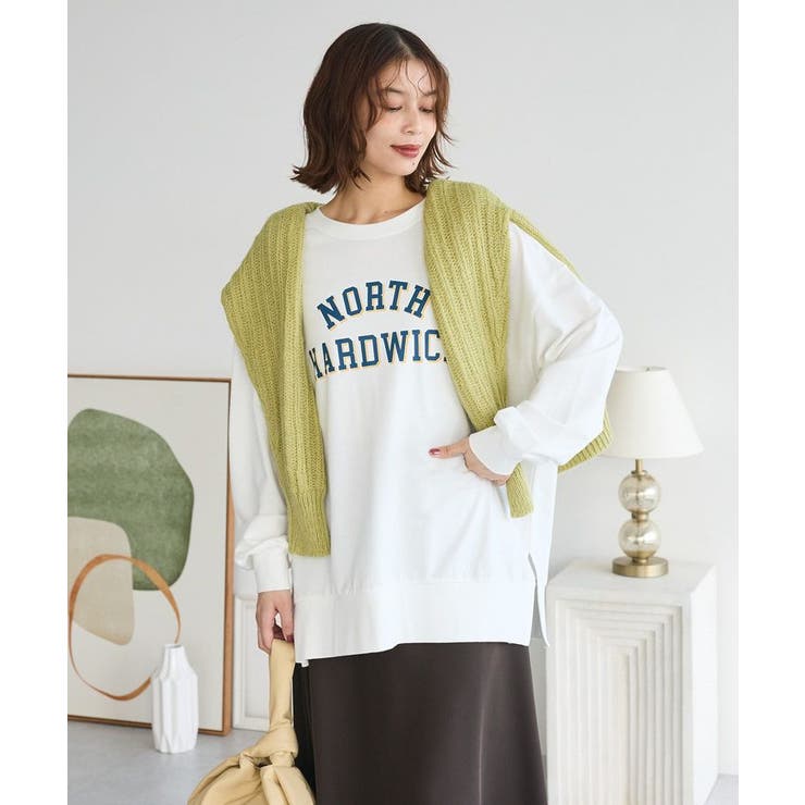 シアーニットVネックカーディガン | Green Parks  | 詳細画像12 