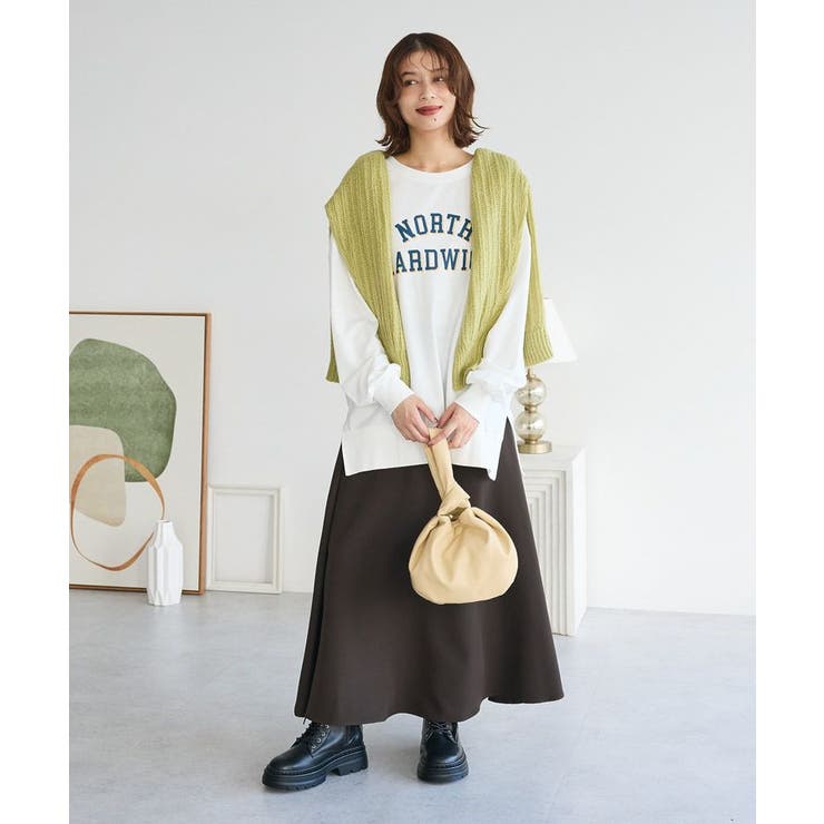 シアーニットVネックカーディガン | Green Parks  | 詳細画像8 