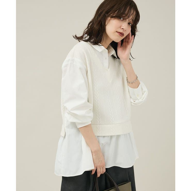カットモールドッキングシャツチュニック | Green Parks  | 詳細画像17 