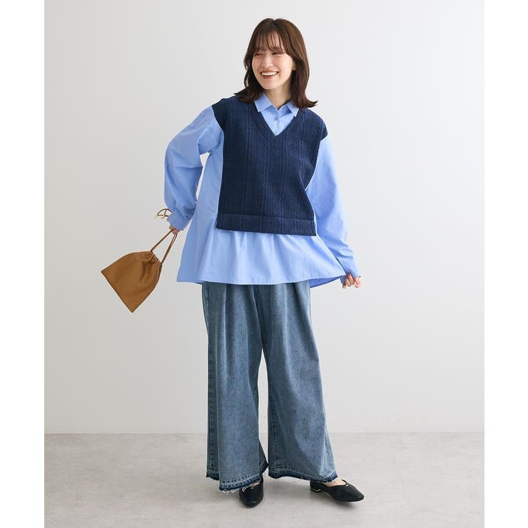 カットモールドッキングシャツチュニック | Green Parks  | 詳細画像2 