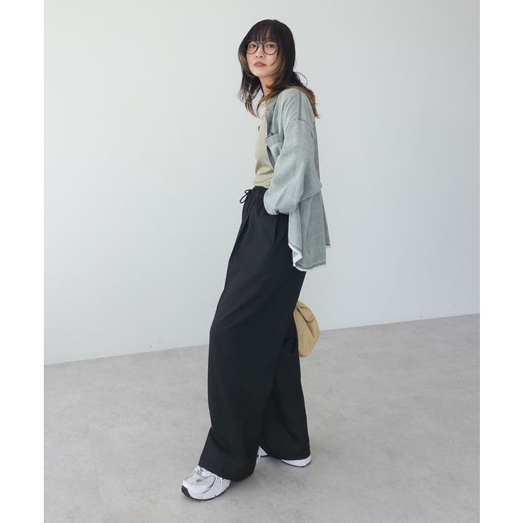 ウエストレイヤードワイドパンツ | Green Parks  | 詳細画像16 