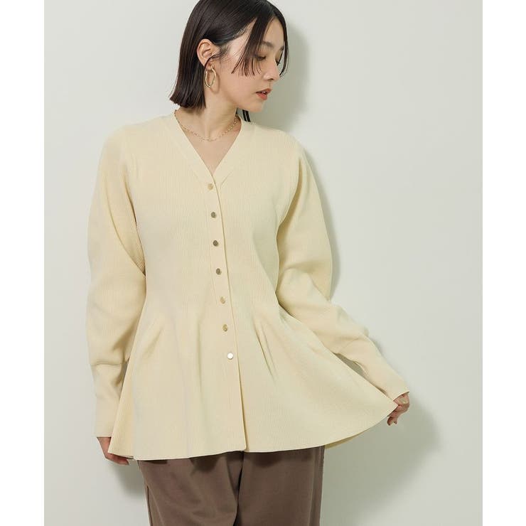 金釦ペプラムニットカーディガン | Green Parks  | 詳細画像5 