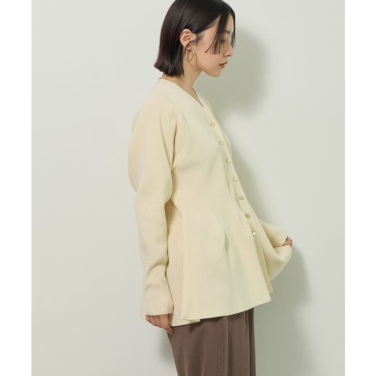 金釦ペプラムニットカーディガン | Green Parks  | 詳細画像6 