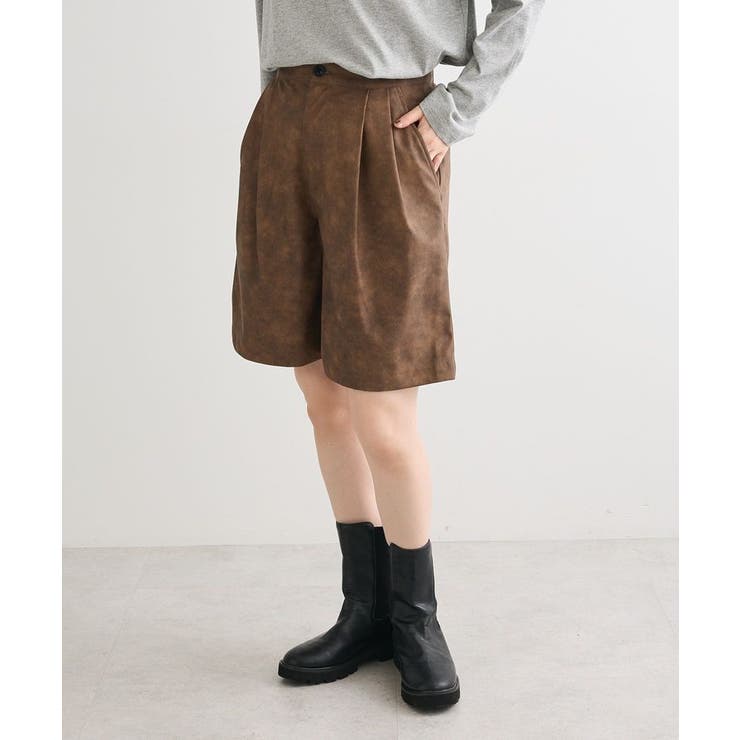 レザーライクショートパンツ | Green Parks  | 詳細画像1 