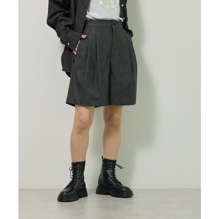 レザーライクショートパンツ | Green Parks  | 詳細画像15 
