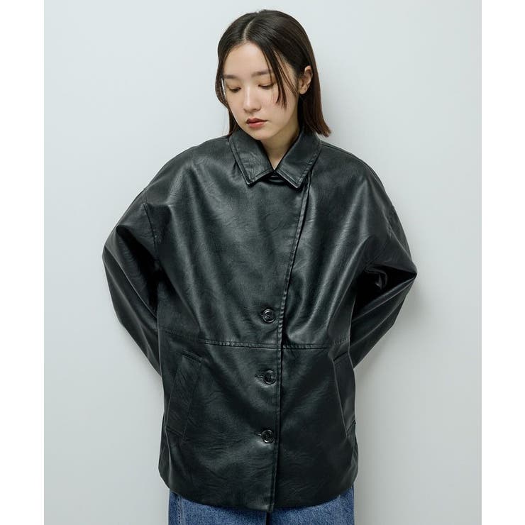 フェイクレザージャケット | Green Parks  | 詳細画像9 