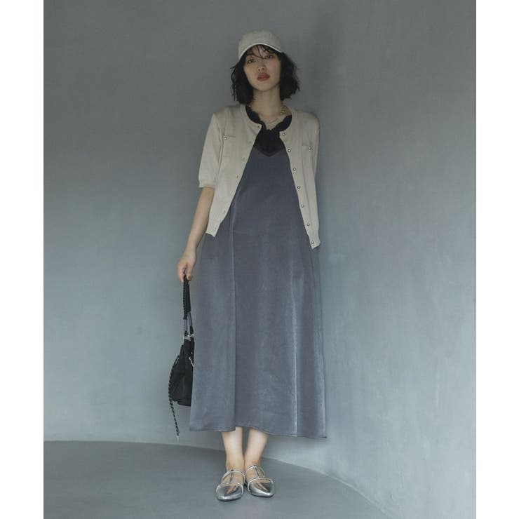 前後2WAYサテンキャミワンピース[品番：GRPW0050206]｜Green Parks