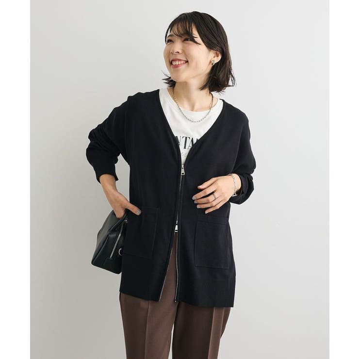 アンチピリングゆるzipカーディガン | Green Parks  | 詳細画像16 