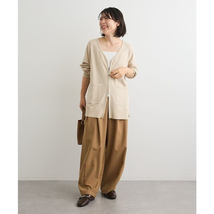 アンチピリングゆるzipカーディガン | Green Parks  | 詳細画像17 