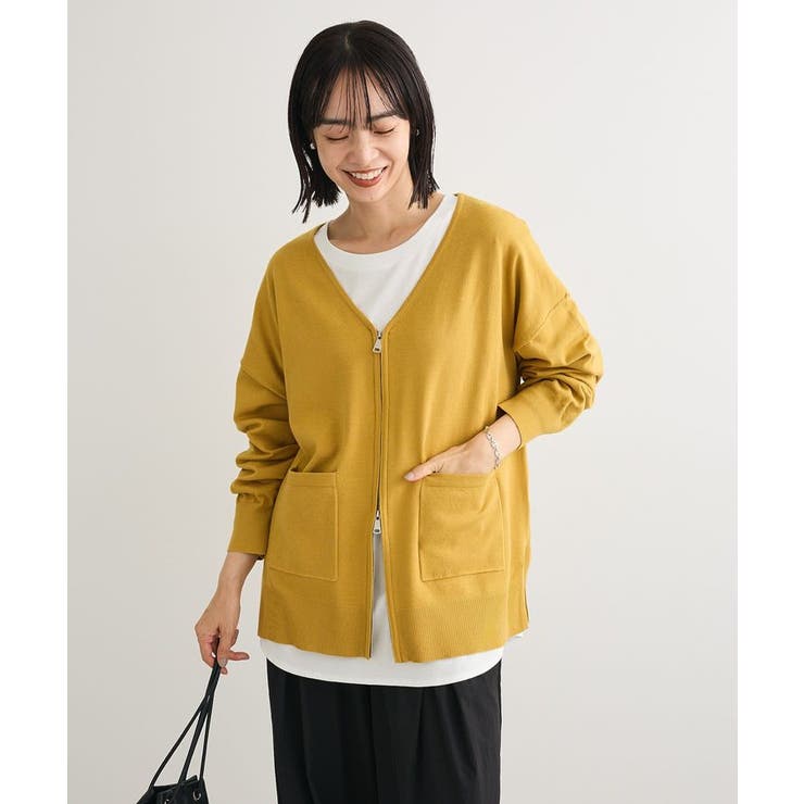 アンチピリングゆるzipカーディガン | Green Parks  | 詳細画像5 