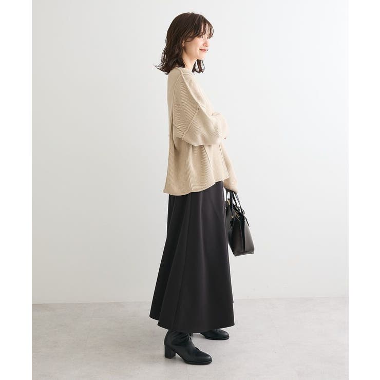 リブ切替Vネックニットプルオーバー | Green Parks  | 詳細画像3 