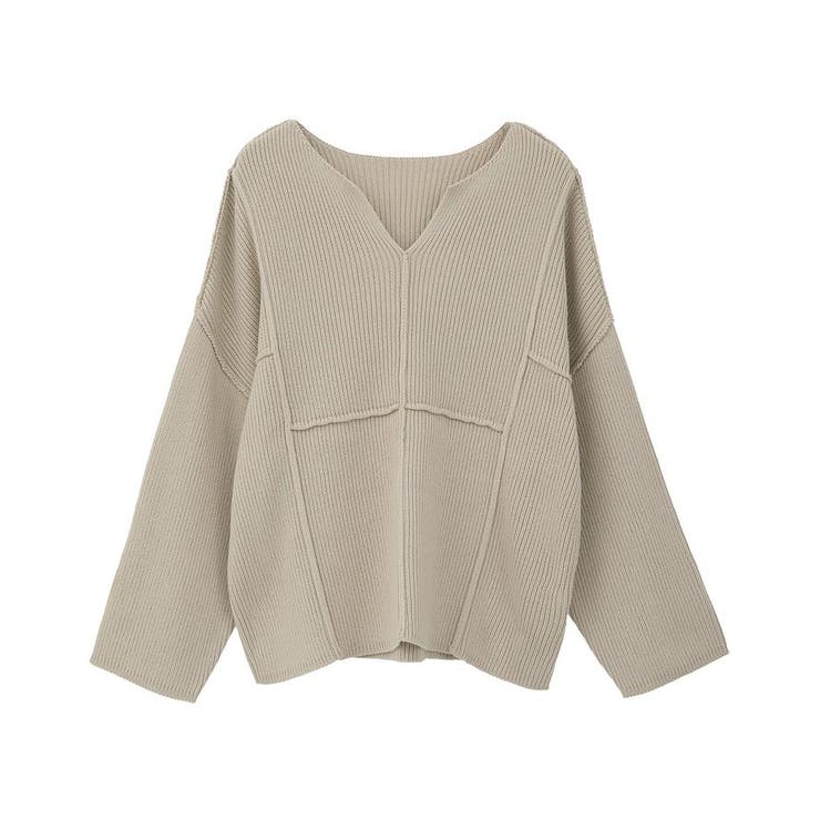 リブ切替Vネックニットプルオーバー | Green Parks  | 詳細画像20 