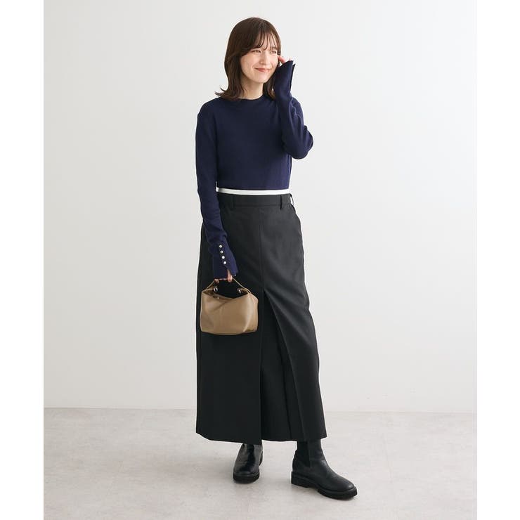 袖口金釦リブニットプルオーバー | Green Parks  | 詳細画像15 