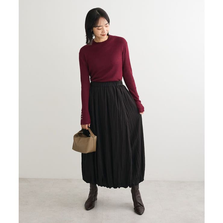 袖口金釦リブニットプルオーバー | Green Parks  | 詳細画像17 