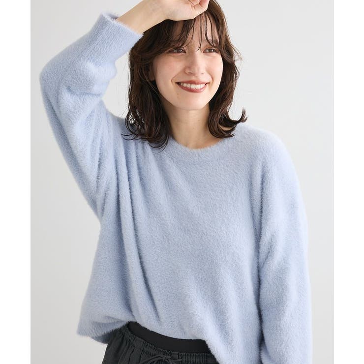 シャギークルーネックニットプルオーバー | Green Parks  | 詳細画像7 