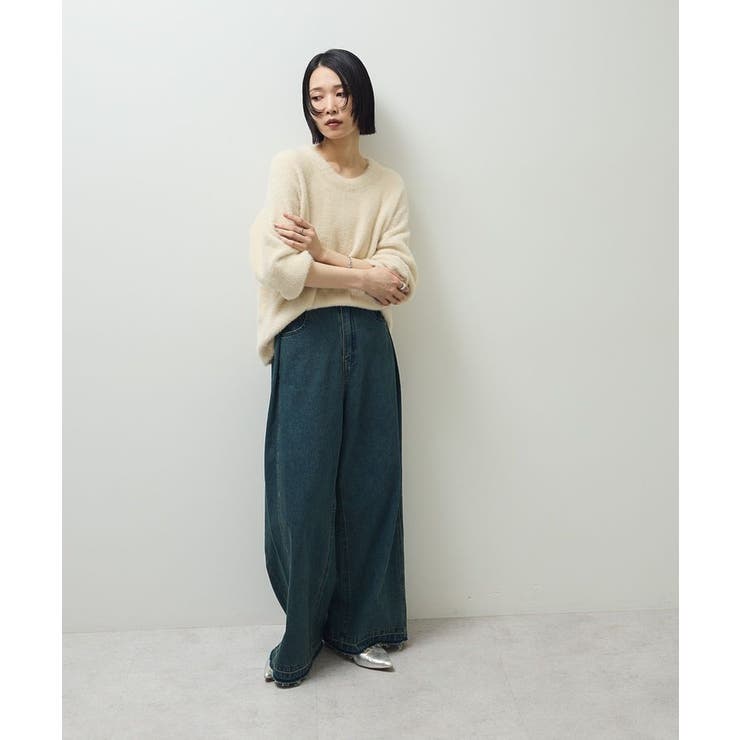 シャギークルーネックニットプルオーバー | Green Parks  | 詳細画像13 