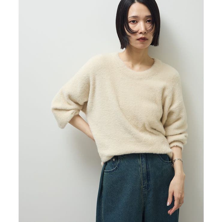 シャギークルーネックニットプルオーバー | Green Parks  | 詳細画像15 