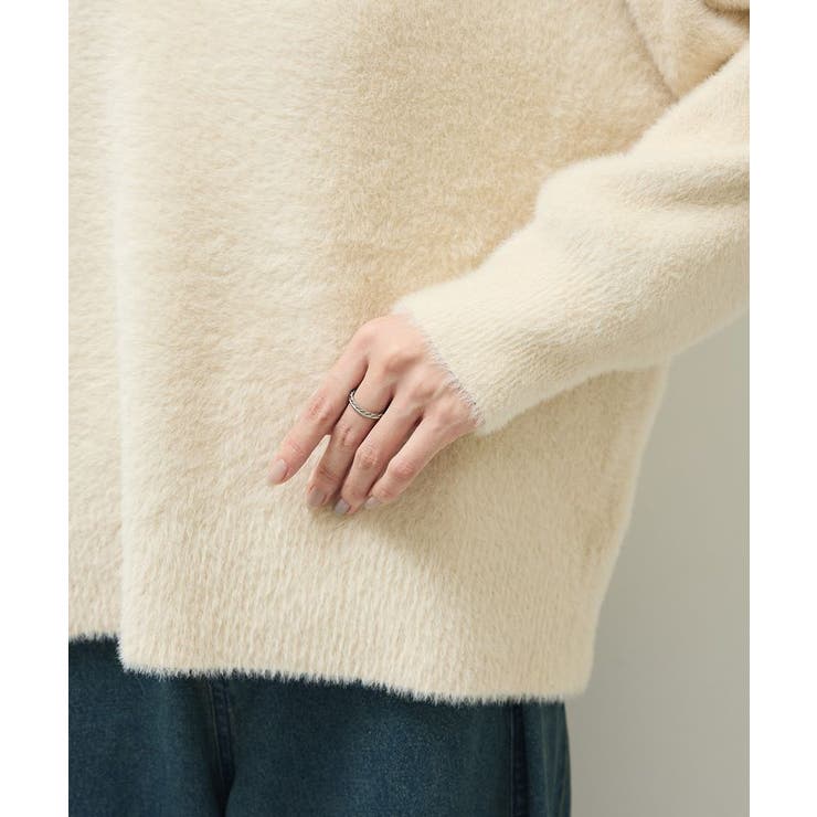 シャギークルーネックニットプルオーバー | Green Parks  | 詳細画像17 