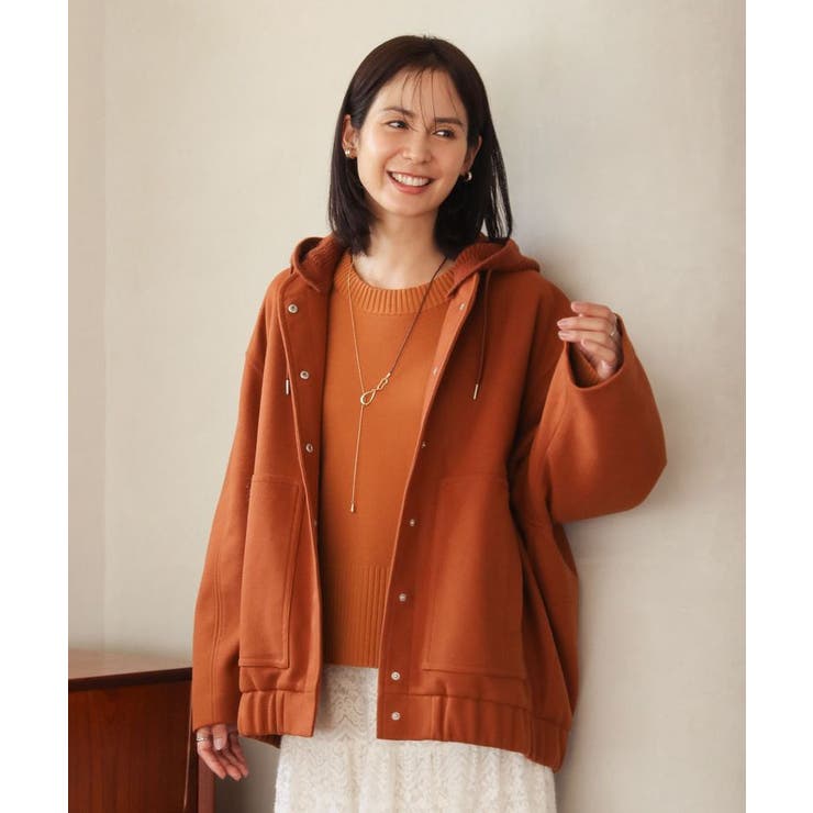 ニットフード付きウーリーブルゾン | Green Parks  | 詳細画像20 