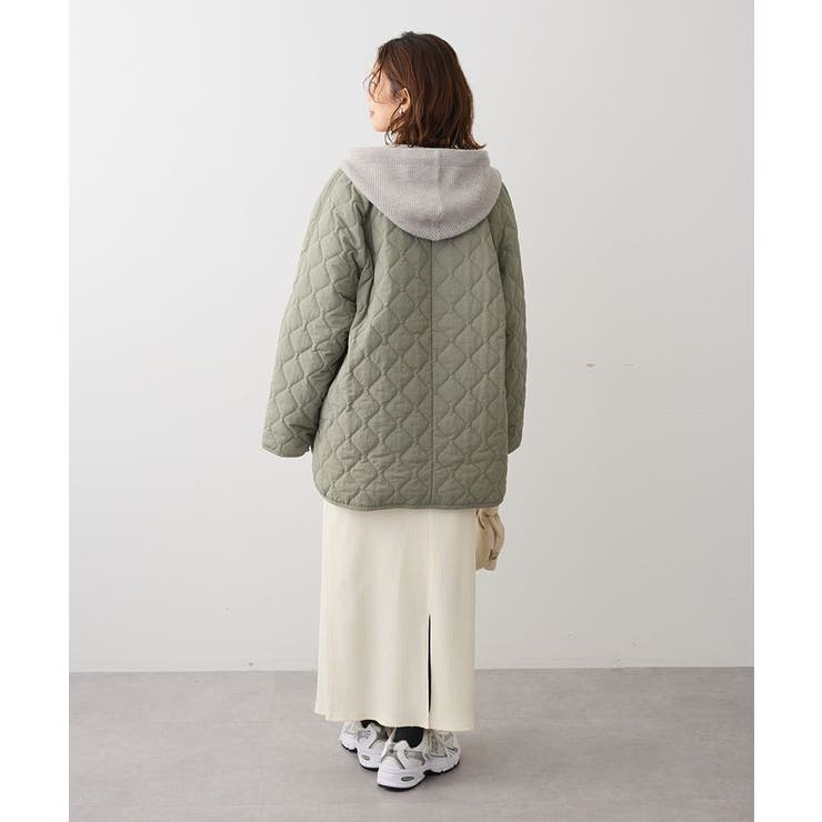 2WAYニットフードキルティングブルゾン | Green Parks  | 詳細画像10 