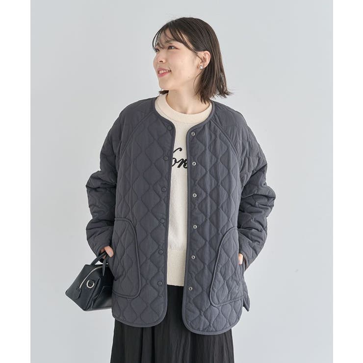 2WAYニットフードキルティングブルゾン | Green Parks  | 詳細画像16 