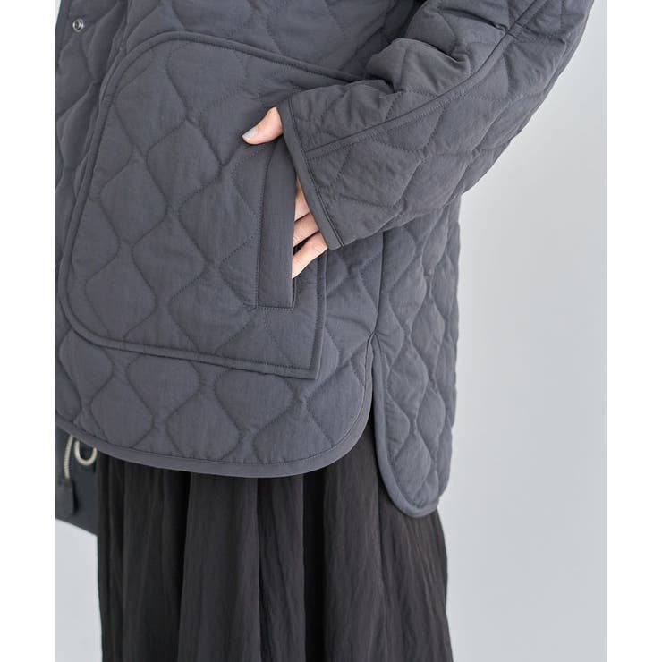 2WAYニットフードキルティングブルゾン | Green Parks  | 詳細画像21 