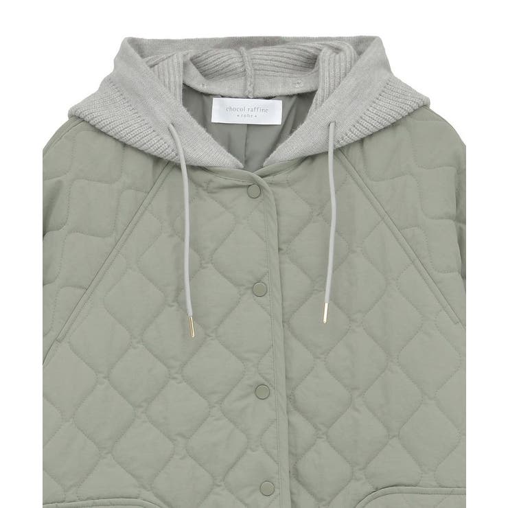 2WAYニットフードキルティングブルゾン | Green Parks  | 詳細画像23 