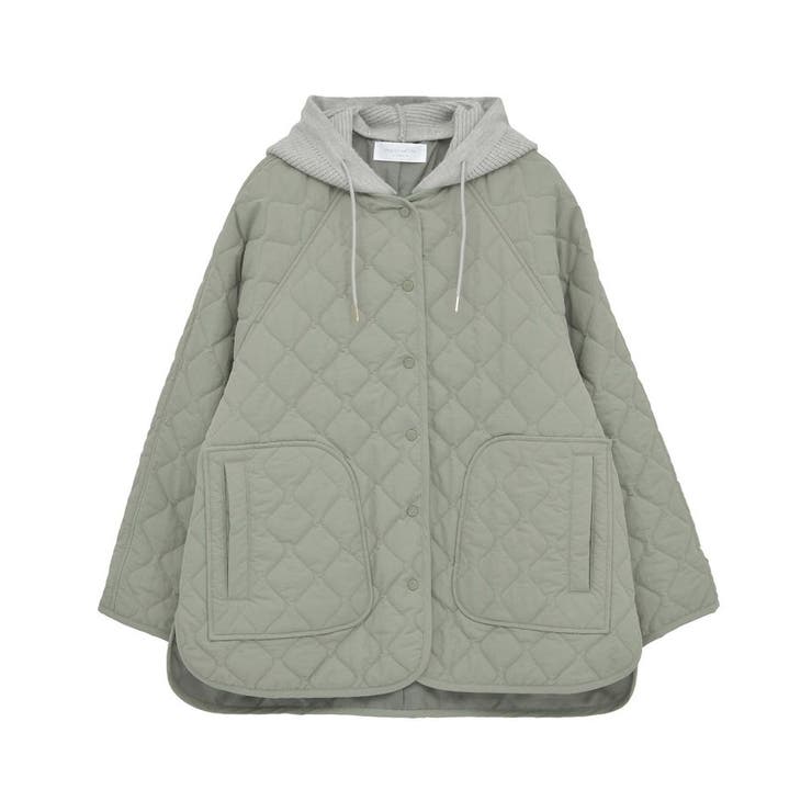 2WAYニットフードキルティングブルゾン | Green Parks  | 詳細画像34 