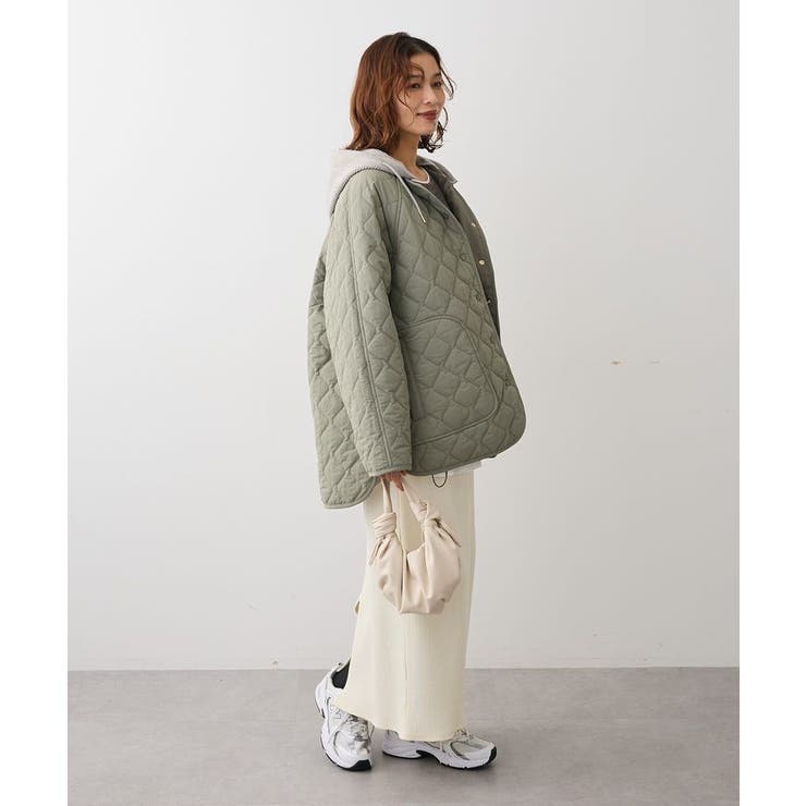 2WAYニットフードキルティングブルゾン | Green Parks  | 詳細画像9 