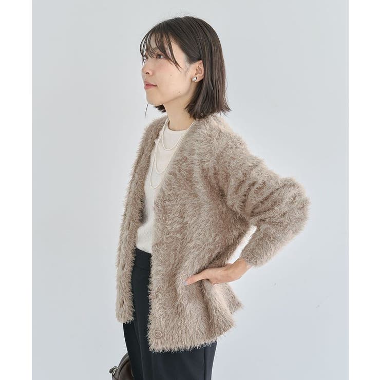 シャギーVネックカーディガン | Green Parks  | 詳細画像16 