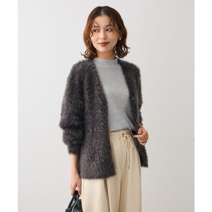 シャギーVネックカーディガン | Green Parks  | 詳細画像5 