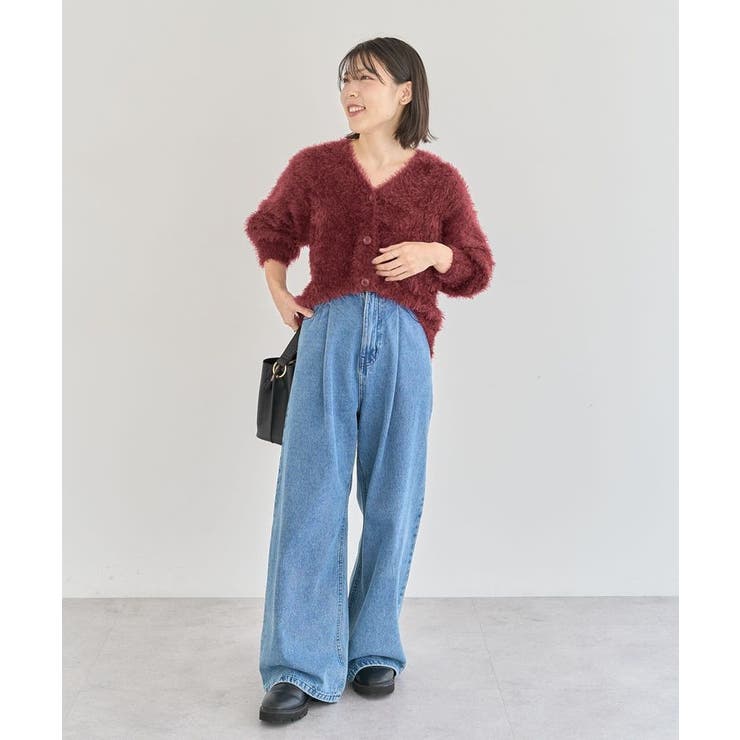 シャギーVネックカーディガン | Green Parks  | 詳細画像20 