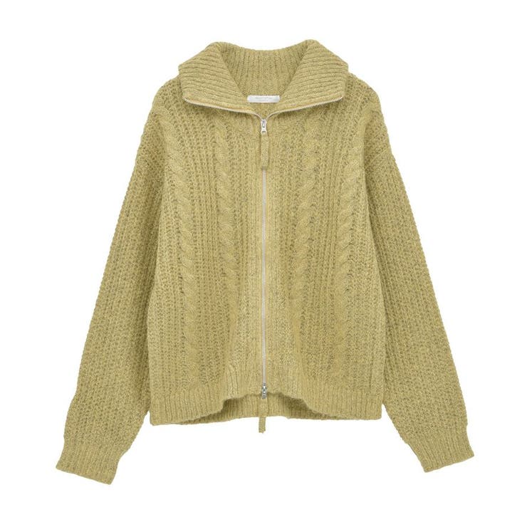 衿付きケーブルzipカーディガン | Green Parks  | 詳細画像43 