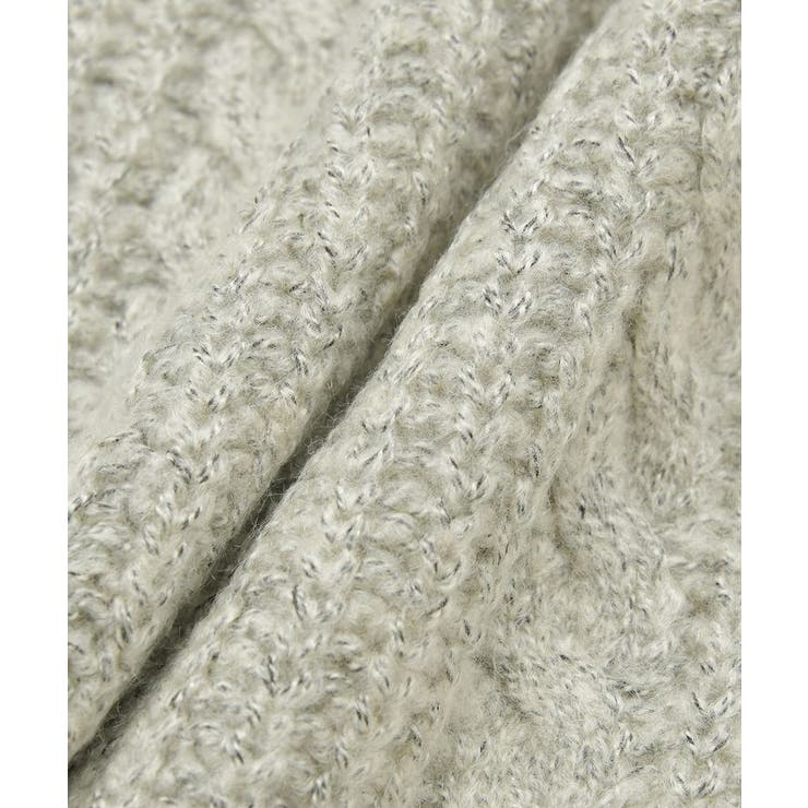 衿付きケーブルzipカーディガン | Green Parks  | 詳細画像34 