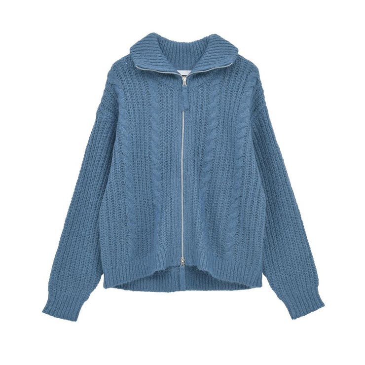 衿付きケーブルzipカーディガン | Green Parks  | 詳細画像44 