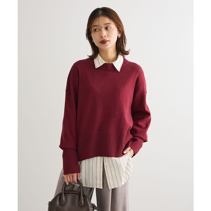 ボルドー | ふわもっちニットプルオーバー | Green Parks