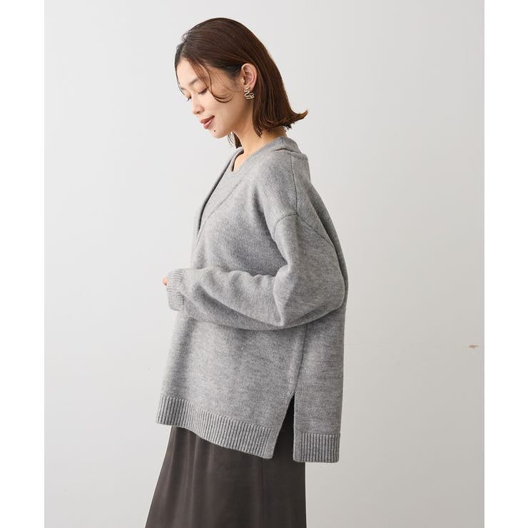 フェイクレイヤードVネックニットプルオーバー | Green Parks  | 詳細画像3 