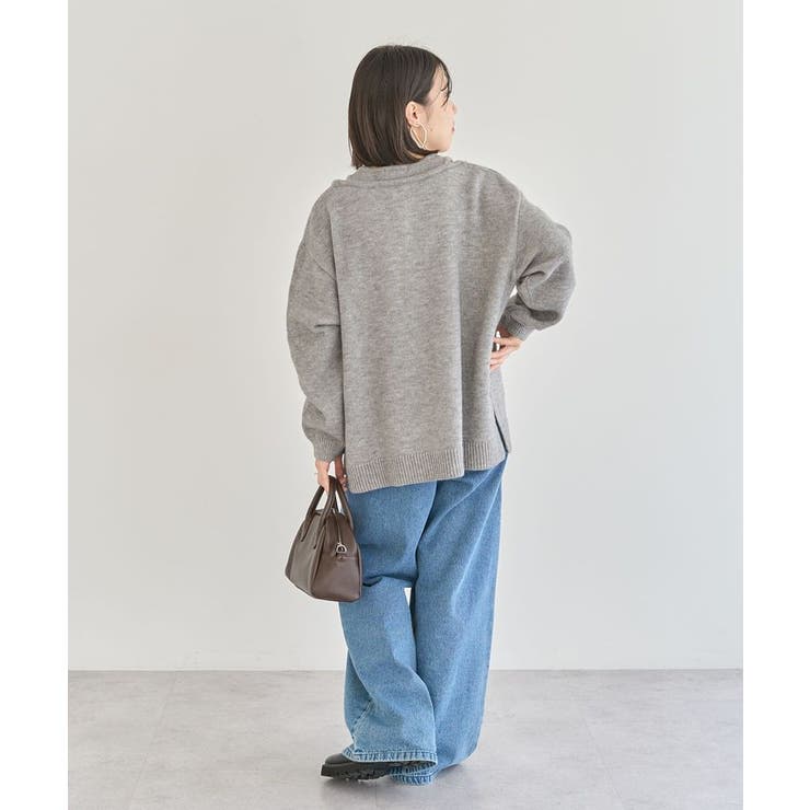 フェイクレイヤードVネックニットプルオーバー | Green Parks  | 詳細画像13 