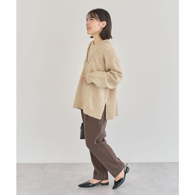 フェイクレイヤードVネックニットプルオーバー | Green Parks  | 詳細画像19 