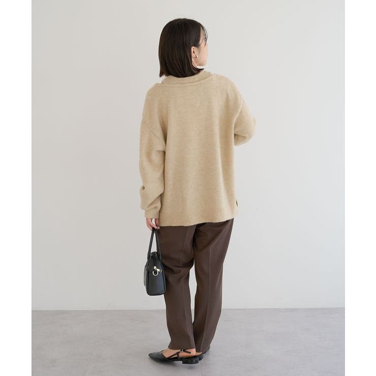 フェイクレイヤードVネックニットプルオーバー | Green Parks  | 詳細画像20 