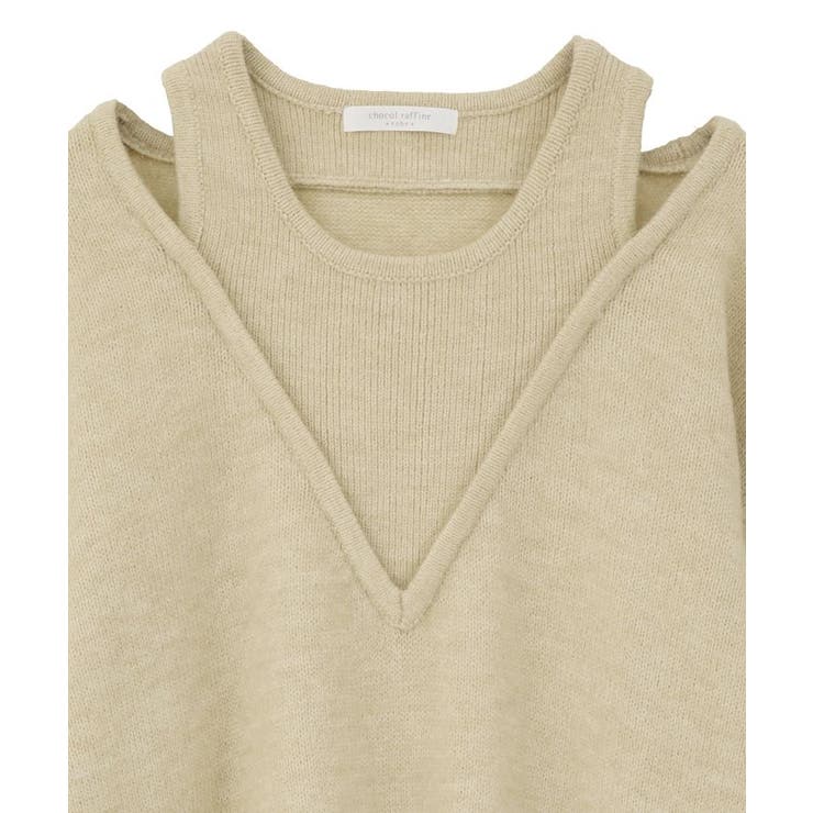 フェイクレイヤードVネックニットプルオーバー | Green Parks  | 詳細画像36 