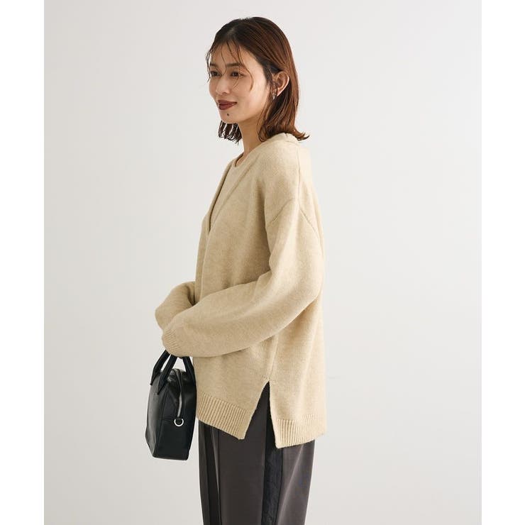 フェイクレイヤードVネックニットプルオーバー | Green Parks  | 詳細画像8 